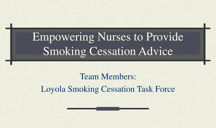 empowering nurses to provide smoking cessation advice