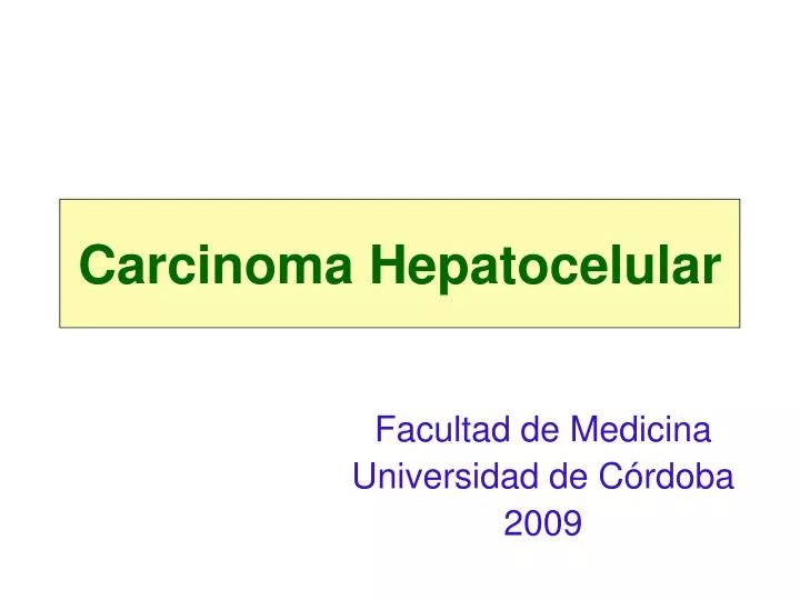 carcinoma hepatocelular