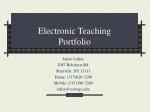 Electronic Teaching Portfolio - slide 1