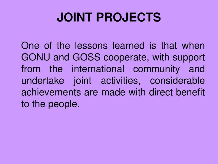 joint projects