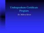 Undergraduate Certificate Program - slide 1