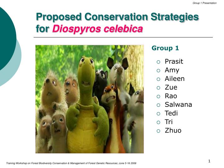 proposed conservation strategies for diospyros celebica