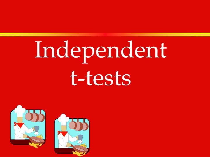 independent t tests
