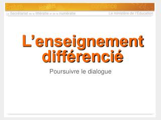 l enseignement diff renci