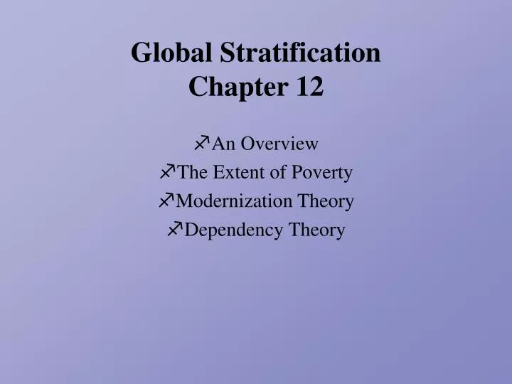 global stratification chapter 12