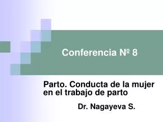 Conferencia Nº 8