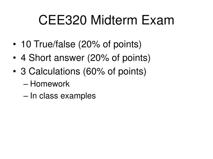 cee320 midterm exam