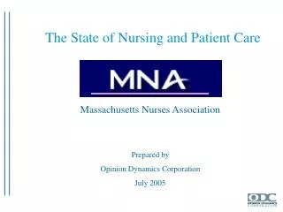 Massachusetts Nurses Association Prepared by Opinion Dynamics Corporation July 2005