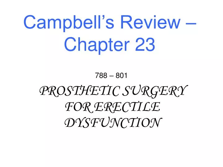 campbell s review chapter 23