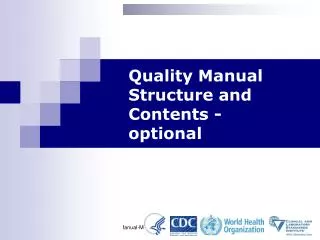 Quality Manual Structure and Contents