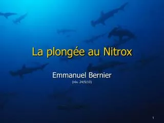 la plong e au nitrox