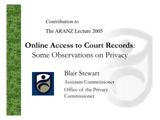 Online Access to Court Records : Some Observations on Privacy
