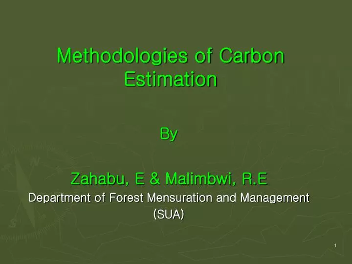 methodologies of carbon estimation
