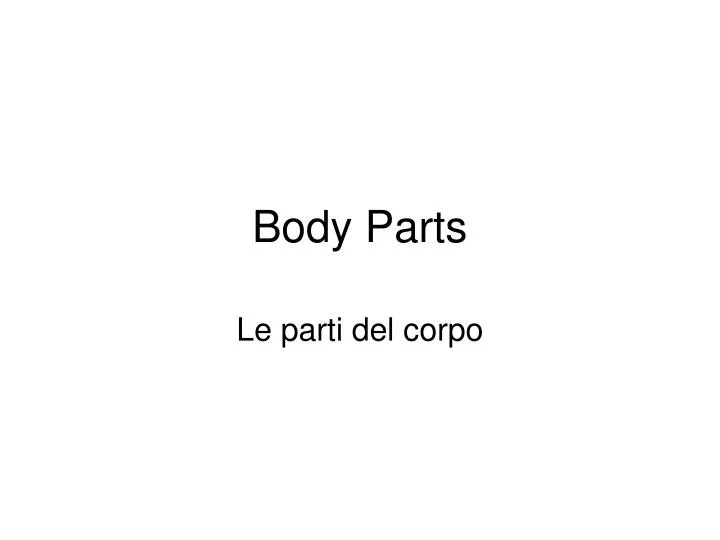 body parts