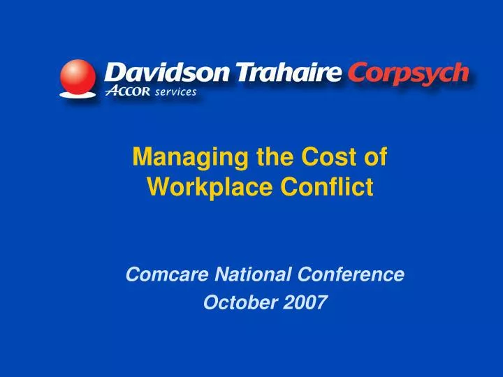 managing the cost of workplace conflict