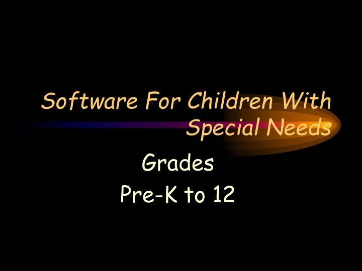 software for children with special needs
