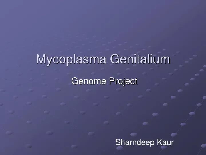 mycoplasma genitalium