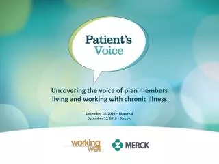 Uncovering the voice of plan members living and working with chronic illness