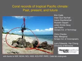 Coral records of tropical Pacific climate: Past, present, and future