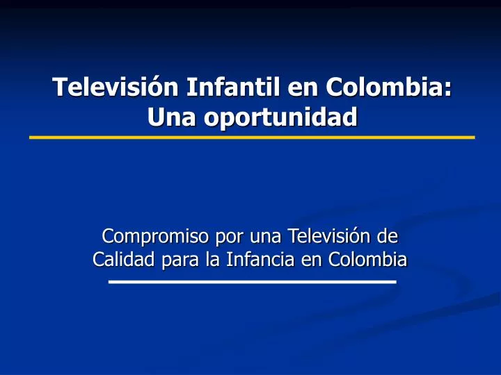 televisi n infantil en colombia una oportunidad