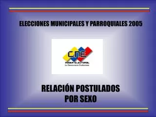 ELECCIONES MUNICIPALES Y PARROQUIALES 2005