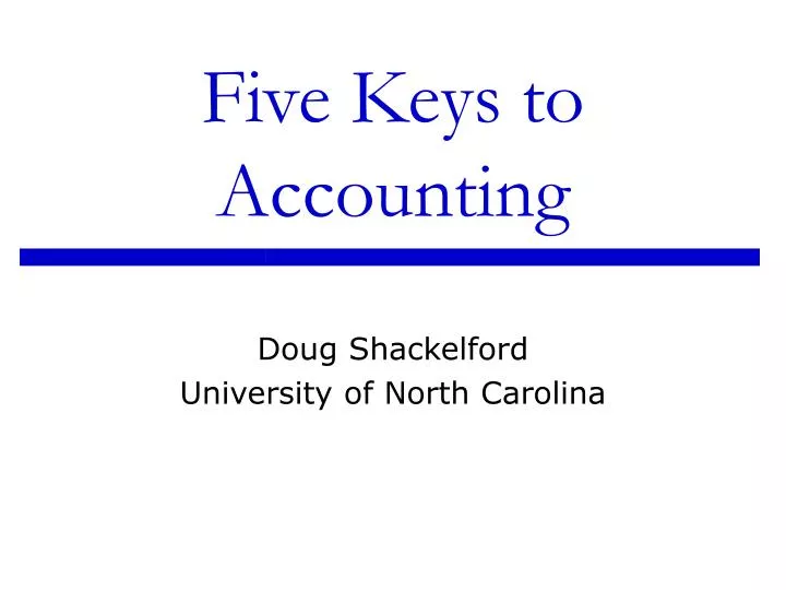 five keys to accounting