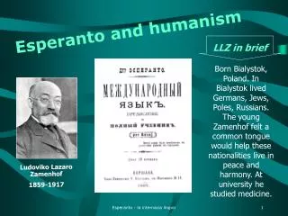 Esperanto and humanism