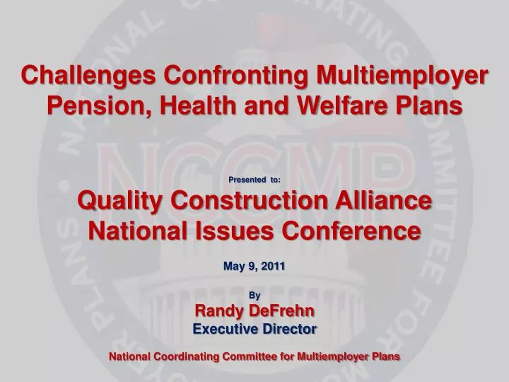 challenges confronting multiemployer pension health and welfare plans