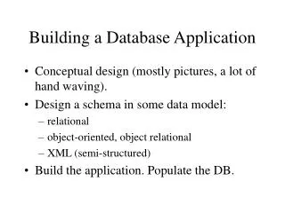 Building a Database Application