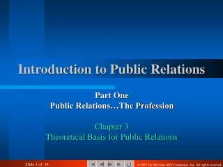 Introduction to Public Relations