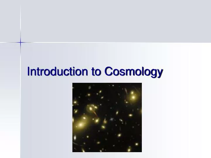 introduction to cosmology