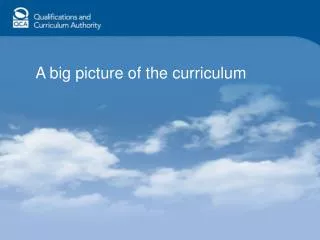 A big picture of the curriculum