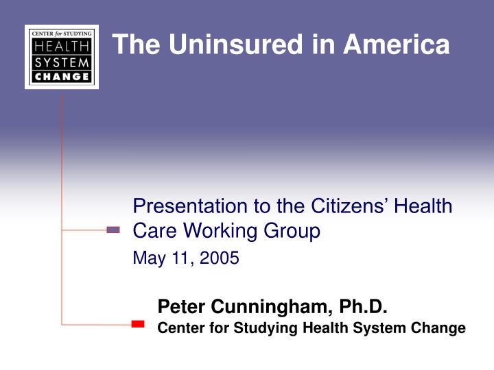the uninsured in america