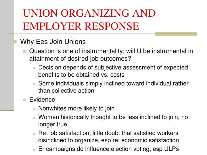 union organizing and employer response