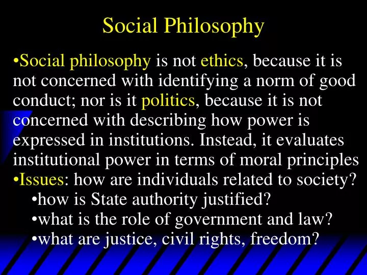 social philosophy