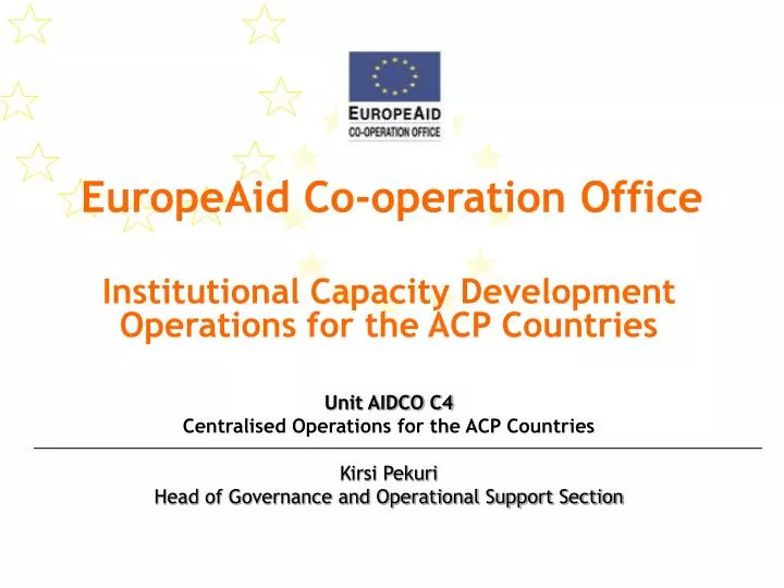 europeaid co operation office