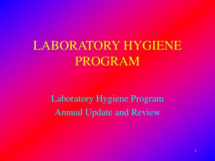 laboratory hygiene program