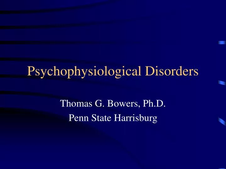 psychophysiological disorders