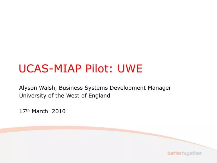 ucas miap pilot uwe