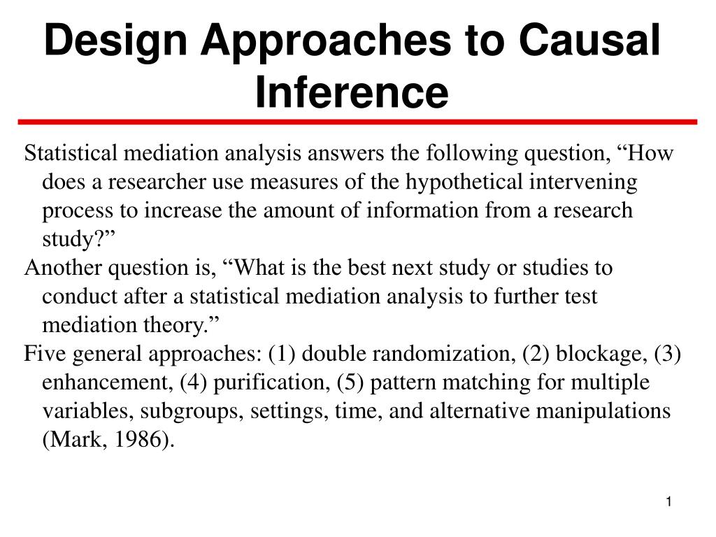 PPT - Design Approaches to Causal Inference PowerPoint Presentation ...