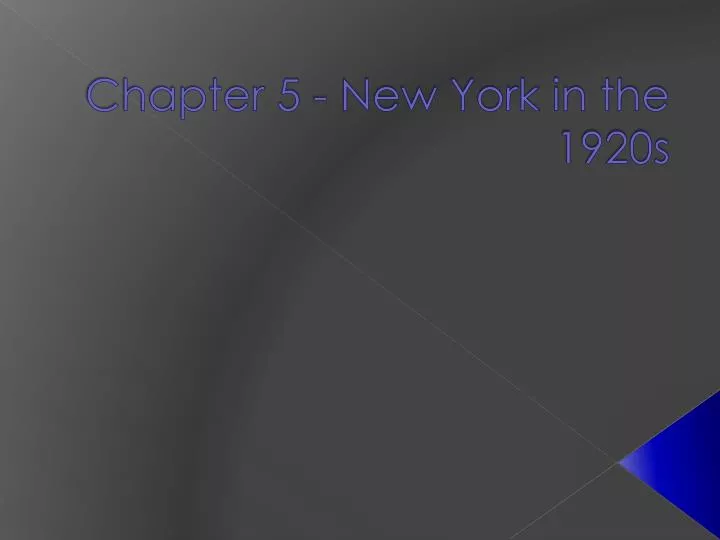chapter 5 new york in the 1920s