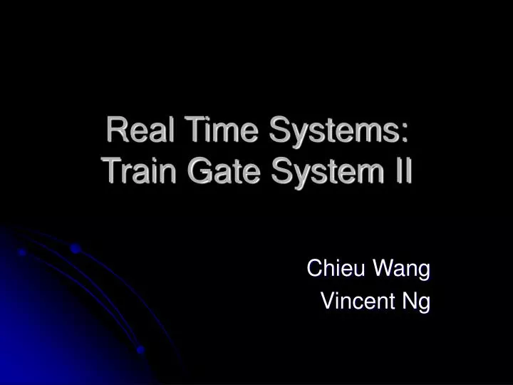 real time systems train gate system ii