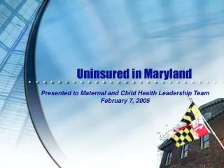 Uninsured in Maryland