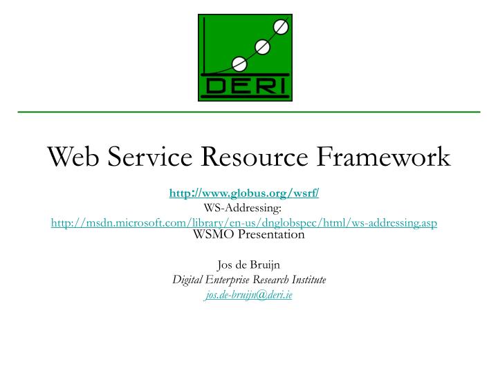 web service resource framework