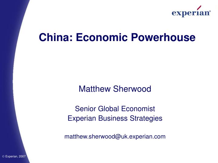 china economic powerhouse