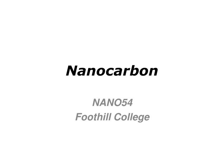 nanocarbon