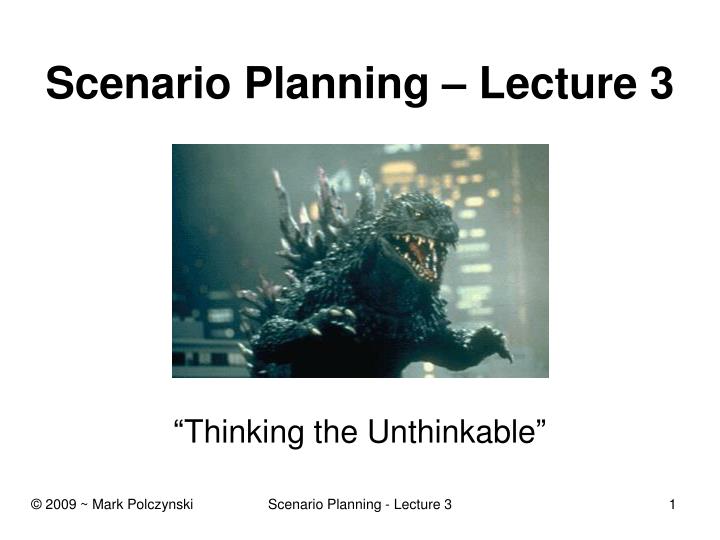scenario planning lecture 3