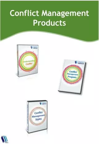Conflict Management Training Products Catalog