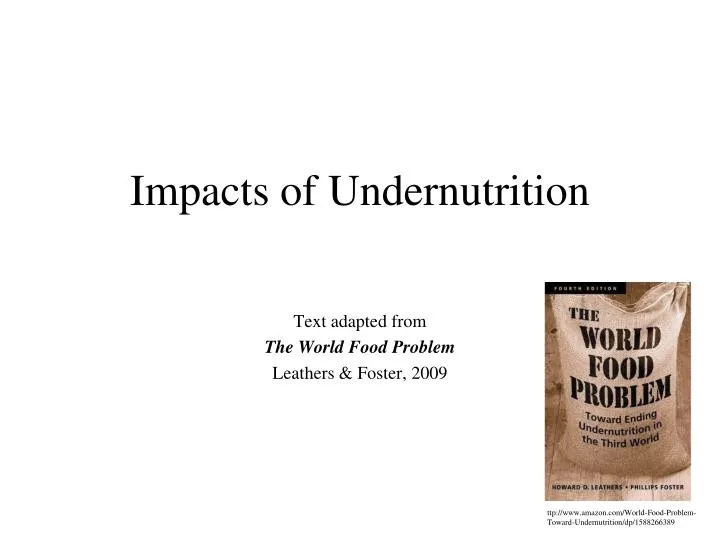 impacts of undernutrition