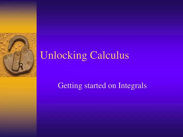 unlocking calculus